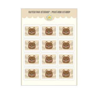 برچسب کیوت استار مدل تمبر فانتزی طرح تدی