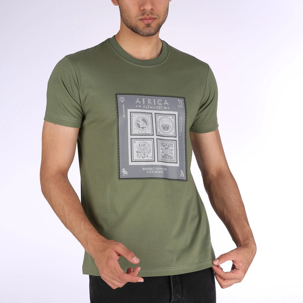 تی شرت آستین کوتاه مردانه مدل M117 رنگ سبز