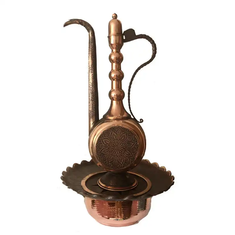 ست آفتابه و لگن مسی کد 88