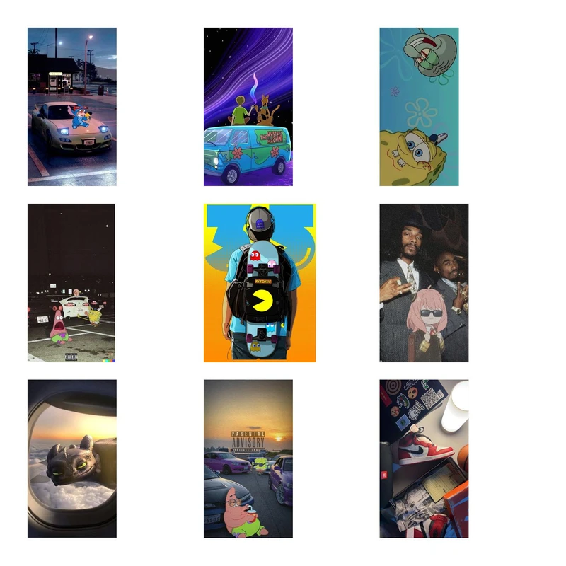 پوستر بوم استیکر طرح Summer Time مدل Annia کد P29 مجموعه 9 عددی