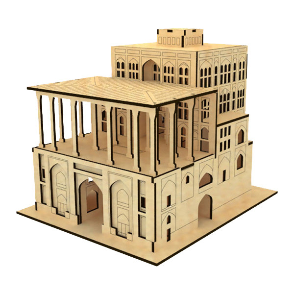 ساختنی مدل ماکت چوبی عمارت عالی قاپو نقش جهان اصفهان کد M100