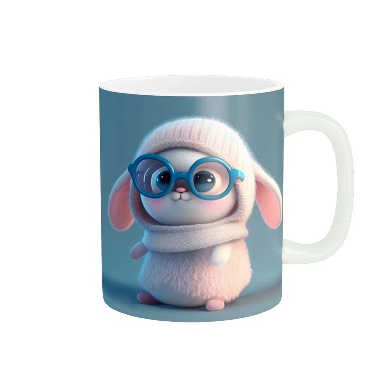 ماگ پاد آفرین مدل فانتزی و کیوت حیوانات خرگوش کد 117