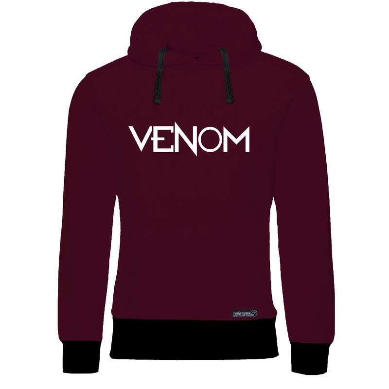 هودی مردانه 27 مدل VENOM کد W22 رنگ زرشکی