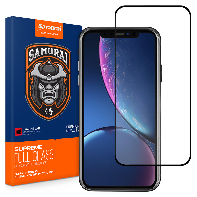 محافظ صفحه نمایش شیشه ای سامورایی مدل ovglass مناسب برای گوشی موبایل اپل iPhone XR / 11 