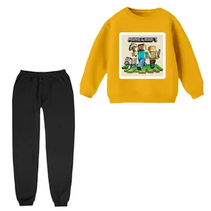 ست سویشرت و شلوار راحتی بچگانه مدل ماینکرفت کد 001