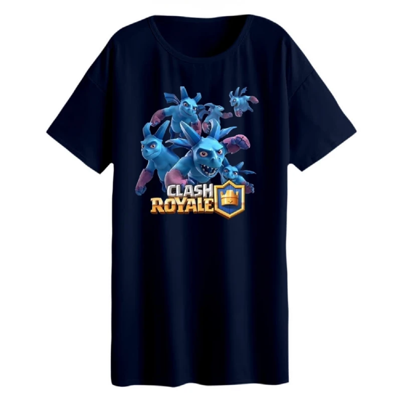 تی شرت لانگ زنانه مدل  کلش رویال کد 22