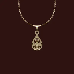 گردنبند طلا 18 عیار زنانه مدوپد مدل هندسی کد X2-1-1087