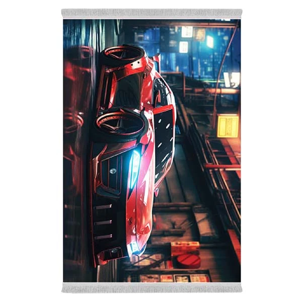 فرش پارچه‌ای دفه مدل فرشینه طرح فانتزی کد 8215