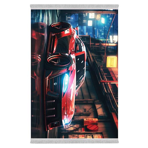 فرش پارچه‌ای دفه مدل فرشینه طرح فانتزی کد 8215