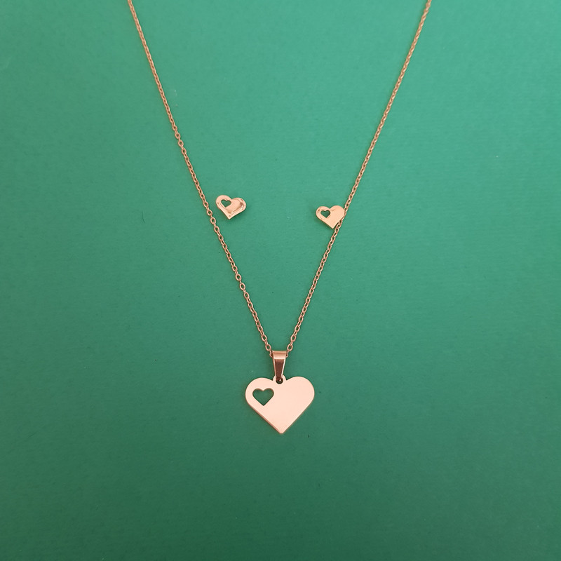 نیم ست زنانه مدل قلب