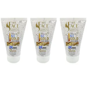 ماسک صورت فری فیس مدل GOLD حجم 120 میلی لیتر مجموعه 3 عددی