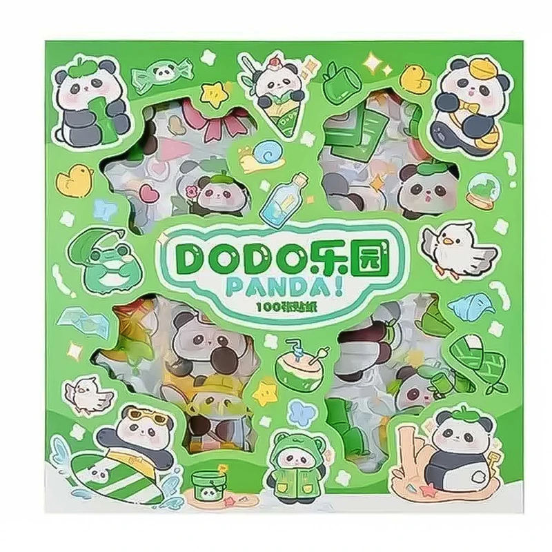 برچسب مدل برش خورده طرح پاندا بسته 100 عددی