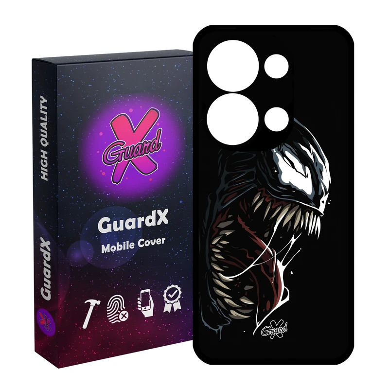 کاور گارد ایکس طرح ونوم مدل Glass10472 مناسب برای گوشی موبایل شیائومی Poco X6 5G / Note 13 Pro 5G