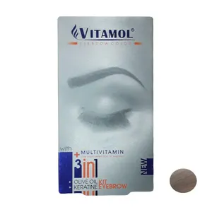 کیت رنگ ابرو ویتامول شماره s1 حجم 30 میلی لیتر رنگ شنی متوسط