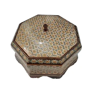 شکلات خوری خاتم کاری مدل هشت گوش کد 152
