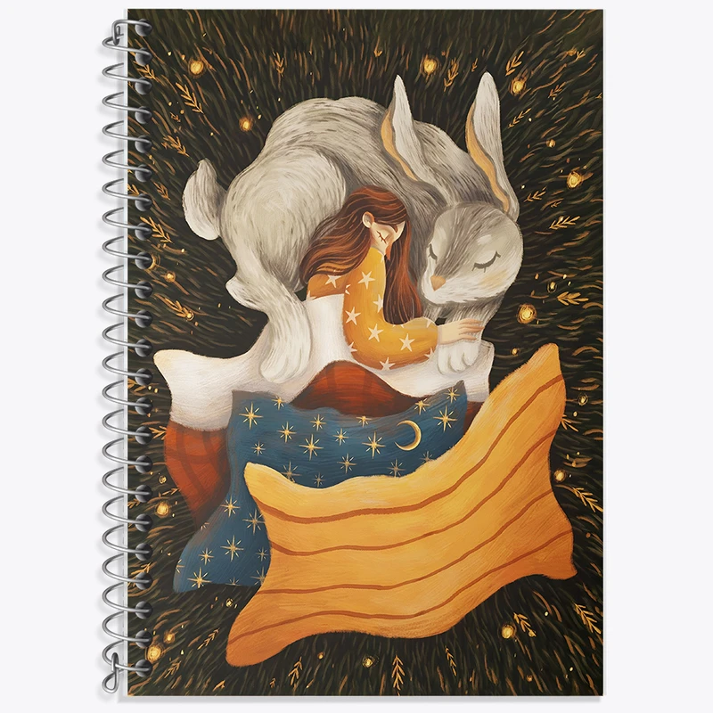 دفتر زبان 50 برگ خندالو مدل دو خط طرح دخترانه کد F8212