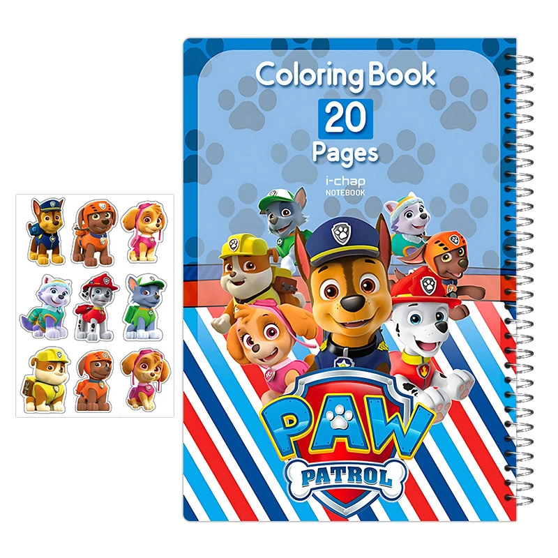 دفتر رنگ آمیزی 20 برگ آی چاپ مدل سگ های نگهبان کد 110 به همراه برچسب