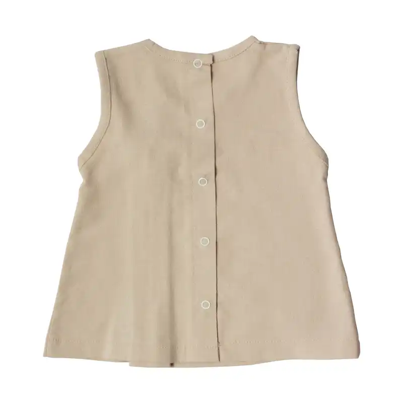 ست پیراهن و هدبند نوزادی آمورا مدل rose رنگ کرم