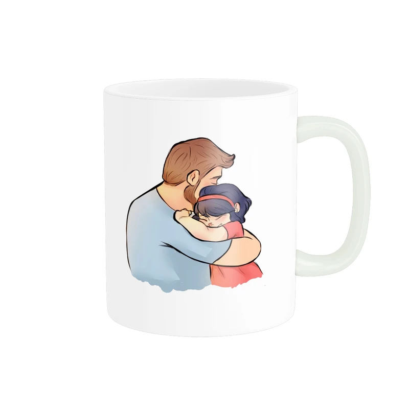 ماگ پاد آفرین مدل پدر دختری طرح دختر بابا کد p9331