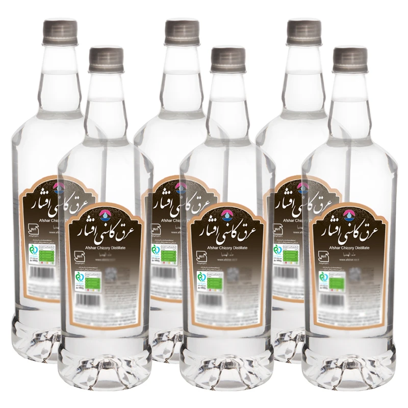 عرق کاسنی افشار - 1 لیتر بسته 6 عددی