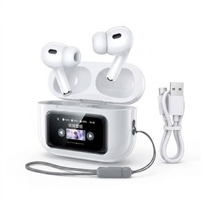 هدفون بلوتوثی ریمکس مدل CozyPods W30N دارای نویز کنسلینگ فعال (ANC)، درگاه شارژ USB Type-C، دارای نمایشگر روی صفحه محفظه شارژ
