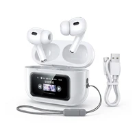 هدفون بلوتوثی ریمکس مدل CozyPods W30N دارای نویز کنسلینگ فعال (ANC)، درگاه شارژ USB Type-C، دارای نمایشگر روی صفحه محفظه شارژ