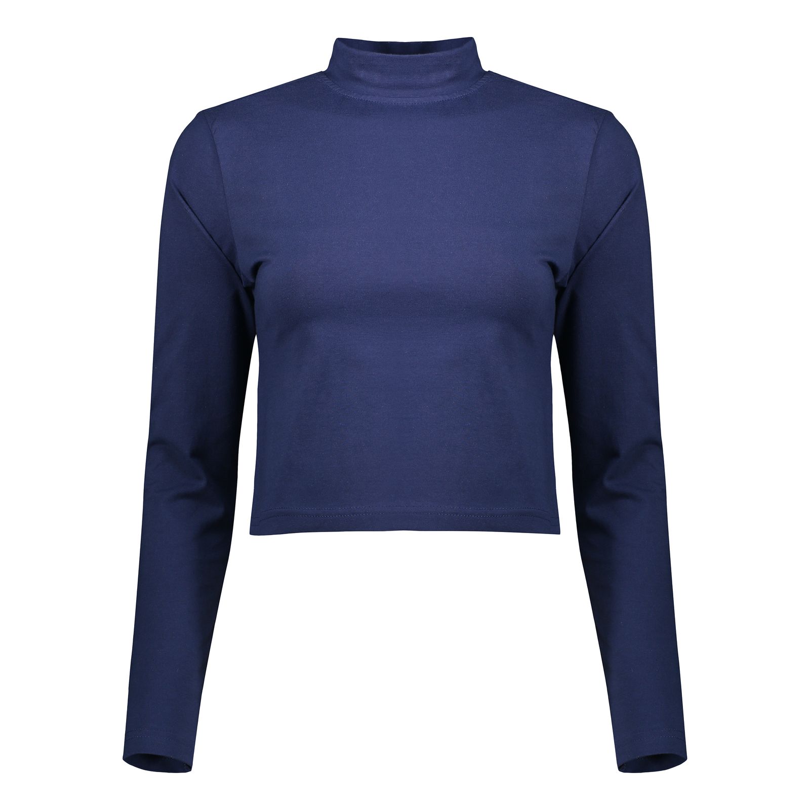 کراپ‌ تی‌شرت آستین بلند زنانه کانتکس مدل 201 -  - 1