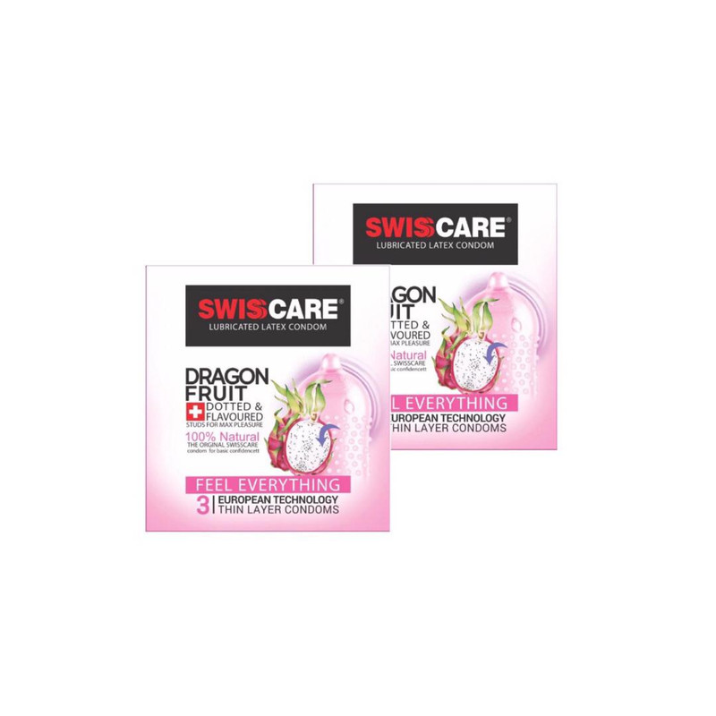 کاندوم سوئیس کر مدل Dragon Fruit مجموعه 2 عددی کاندوم سوئیس کر مدل Dragon Fruit مجموعه 2 عددی