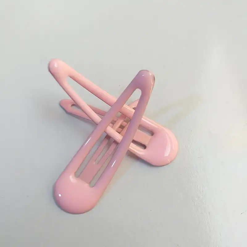 گیره مو زنانه مدل تق تقی پاستیلی متوسط کد kh379 بسته 10 عددی