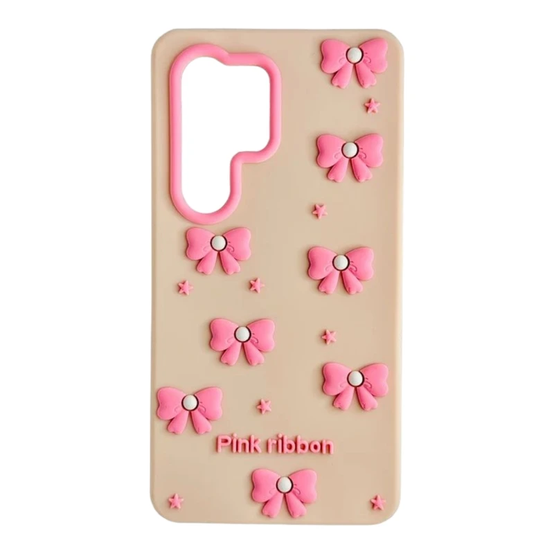 کاور طرح پاپیونی Pink ribbon مناسب برای گوشی موبایل سامسونگ Galaxy A15 