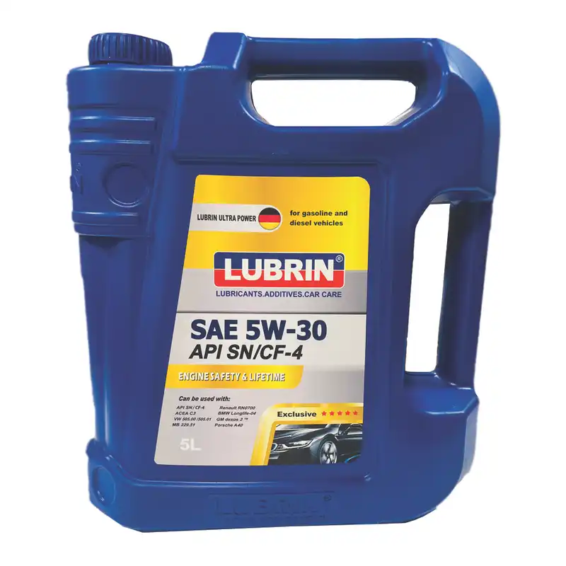 روغن موتور خودرو لوبرین مدل 5W-30 SN حجم 5 لیتر