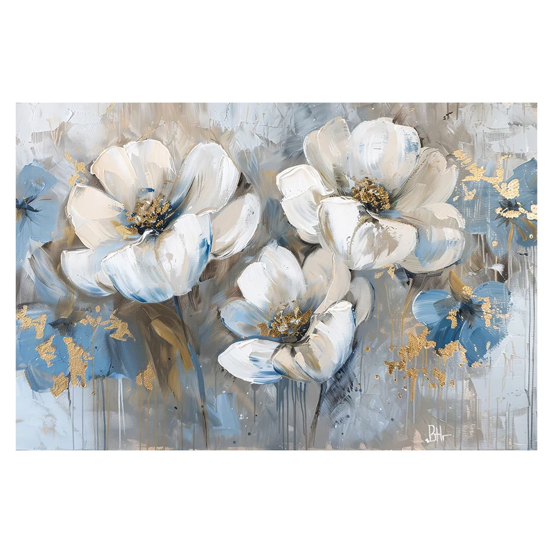 فرش پارچه‌ای مدل فرشینه طرح نقاشی گل کد AR3059744