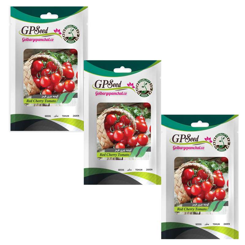 بذر گوجه گیلاسی گلبرگ پامچال کد GPF-207 مجموعه 3 عددی