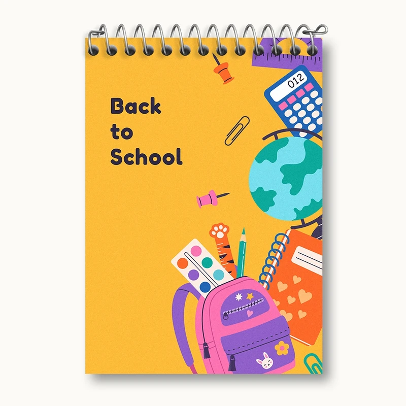 دفتر یادداشت 50 برگ خندالو مدل بازگشت به مدرسه کد N1006