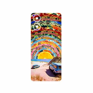 MAHOOT Collage of Orange Sky Cover Sticker for Motorola Moto G04