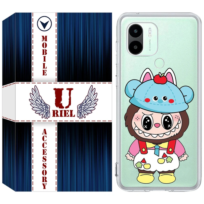 کاور یوریل مدل Clear کد 123 طرح لبوبو Labubu مناسب برای گوشی موبایل شیائومی Redmi A1 Plus / A2 Plus