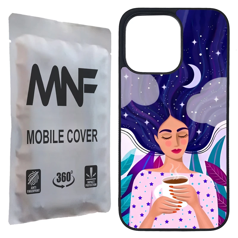 کاور ام ان اف طرح نقاشی دختر کد P-125 مناسب برای گوشی موبایل اپل iPhone 13 Pro