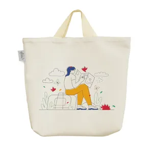 ساک خرید خندالو مدل دختر نقاش کد 5287