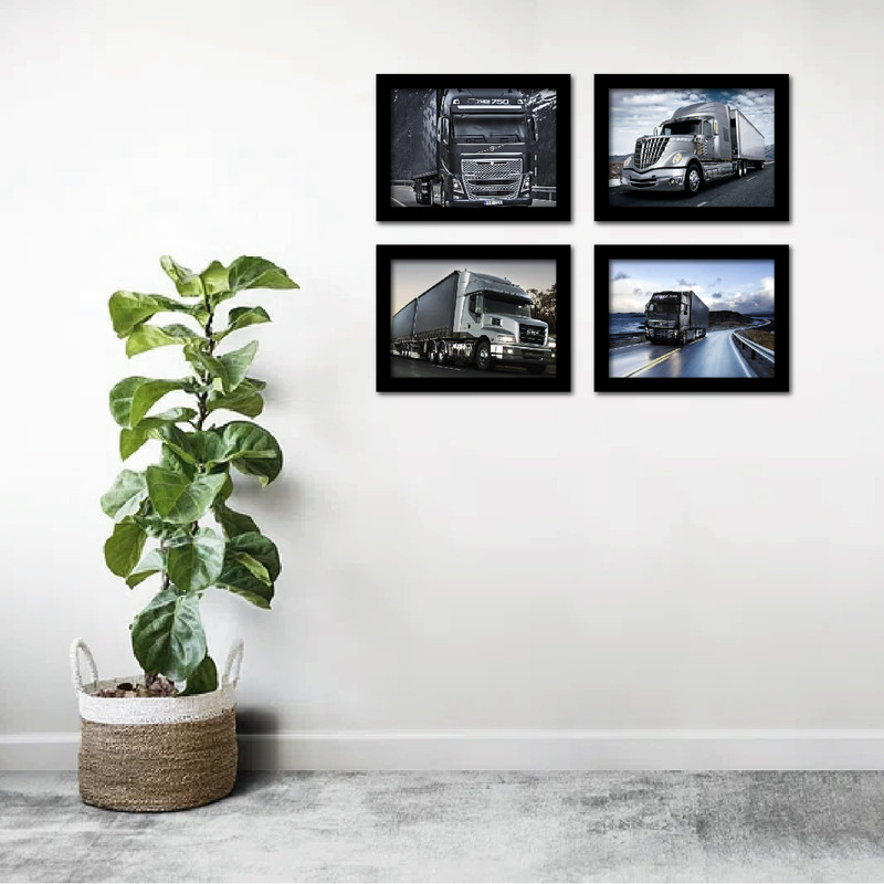 تابلو مدل کامیون های مدرن کد 1 مجموعه 4 عددی تابلو مدل کامیون های مدرن کد 1 مجموعه 4 عددی