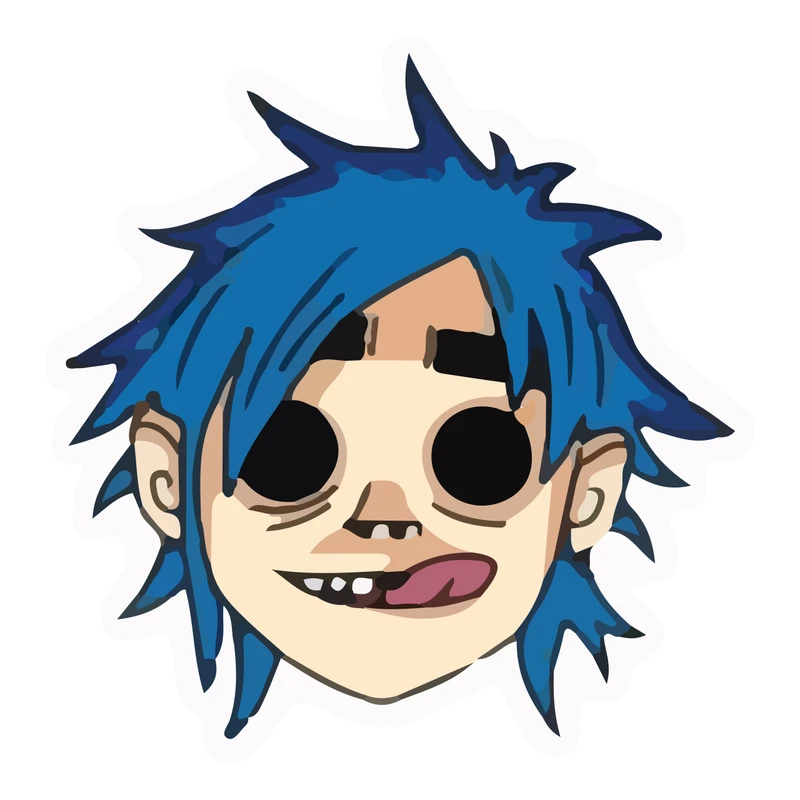 برچسب لپ تاپ پویا مارکت طرح گوریلاز کد 1241