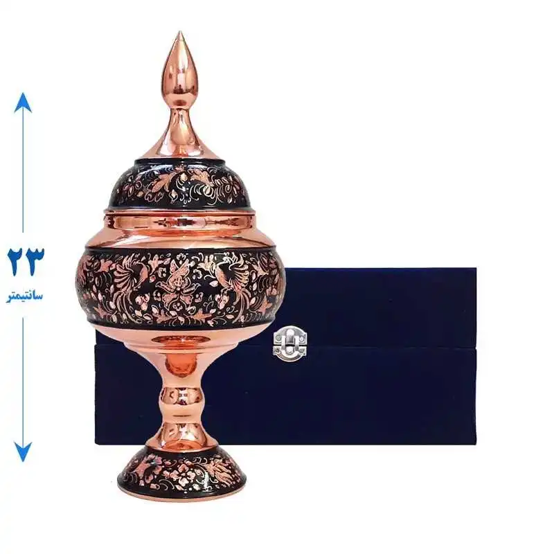 شکلات خوری مسی مدل تراش کد 23