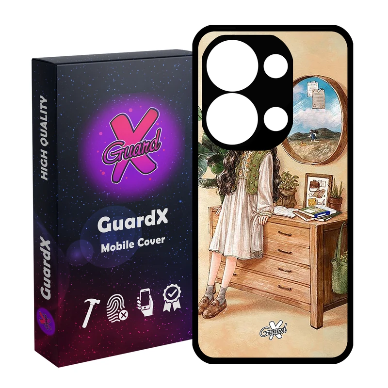 کاور گارد ایکس طرح دختر مدل Glass10308 مناسب برای گوشی موبایل شیائومی Poco X6 5G / Note 13 Pro 5G
