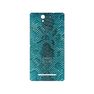 MAHOOT Blue Snake Skin Cover Sticker for Sony Xperia C3 Dual