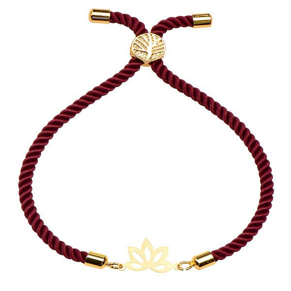 دستبند طلا 18 عیار زنانه کرابو طرح گل نیلوفر مدل Kr2764