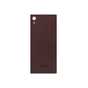 MAHOOT Matte-Dark-Brown-Leather Cover Sticker for Sony Xperia XA1