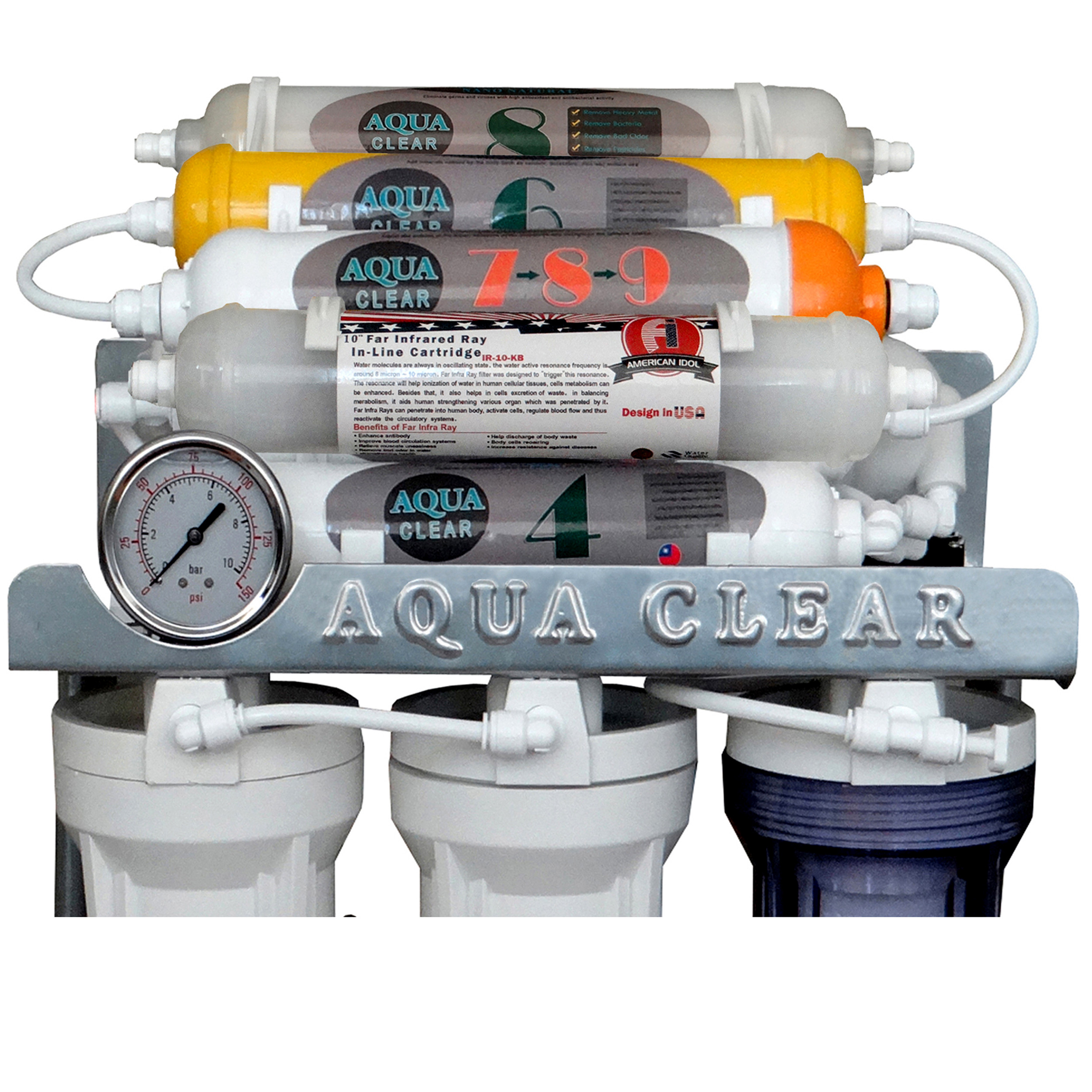 دستگاه تصفیه کننده آب آکوآ کلیر مدل CHROME - AC5707 به همراه فیلتر مجموعه 3 عددی