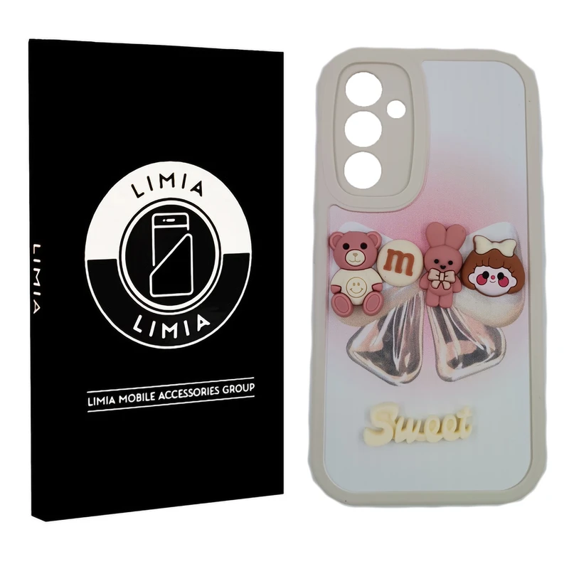 کاور لیمیا مدل فانتزی لنزدار ژله ای طرح عروسکی برجسته مناسب برای گوشی موبایل سامسونگ Galaxy A14