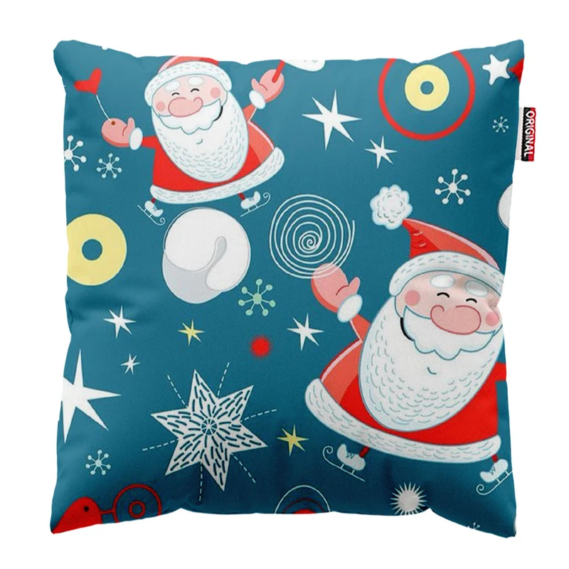 کوسن پاد آفرین طرح بابانوئل کریسمس کد 2607 سایز 30*30 سانتی متر