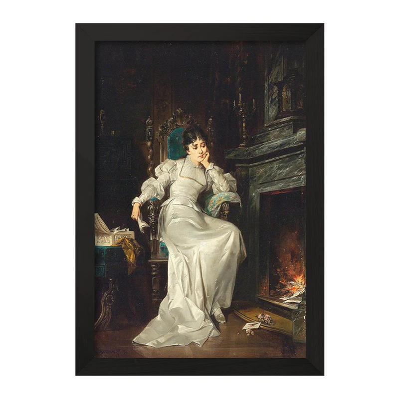 تابلو خندالو مدل نقاشی عشق گمشده اثر کارل شونینگر جوان کد F12129