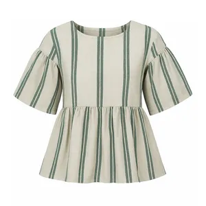 بلوز آستین کوتاه یقه گرد زنانه سعاده مدل MYA224